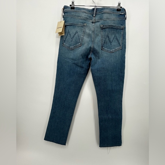 NWT $238 MOTHER Mid Rise Dazzler Ankle Fray Riding The Cliffside - Picture 3 of 9